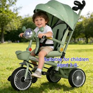 Fabricants Vente en gros Nouveaux tricycles pour enfants Vélos pour enfants Poussettes pour bébés Tricycles pour bébés avec barre de poussée et pare-soleil - Product Image 5