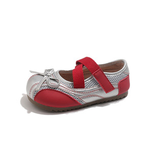 Chaussures plates en cuir pour filles, collection Printemps-Automne 2026, avec joli nœud, style <span class=keywords><strong>princesse</strong></span>, tendance et polyvalentes, pour enfants - Product Image 1