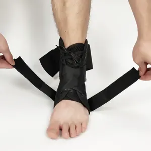 Soporte de tobillo con cordones ajustable para <span class=keywords><strong>correr</strong></span>, baloncesto, recuperación de lesiones, envoltura de esguince de tobillo - Product Image 4