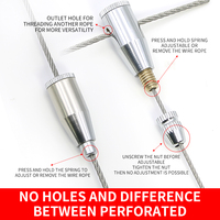 Pince de câble à crochet suspendu Flexible poignée de câble de sortie inférieure réglable pour éclairage nickelé pince de câble de poids suspendu
