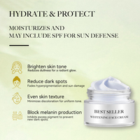 Crème Corporelle et Faciale Éclaircissante Rapide à la Perle Mixte, Enrichie en Arbutine, Collagène et Nacres pour Beauté, Usage Jour et Nuit, Vrac, Certifiée Halal