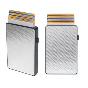 Fashion Pop Up Metal Credit Card Holder Wallets For Men Aluminum Card Holder Wallet