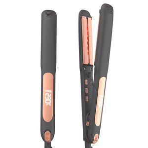 MeStar Meilleures ventes <span class=keywords><strong>Pro</strong></span> électrique infrarouge à ions négatifs LCD 2in1 Hair Styler Curling Tool Ceramic Hair Straightener Flat Iron - Product Image 1