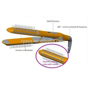Lisseur et <span class=keywords><strong>fer</strong></span> à <span class=keywords><strong>friser</strong></span> rose, 3 en 1, outil de <span class=keywords><strong>coiffure</strong></span> pour bigoudis - Product Image 6
