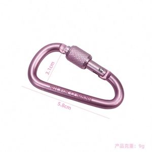 Mosquetón de Aleación de Aluminio con Bloqueo 5.8*3.1cm, Gancho de Escalada, Llavero Metálico, Accesorio de Moda para Actividades al Aire Libre - Product Image 2