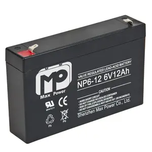 Sealed lead acid battery 6V12AH Rechargeable MF Storage Battery for Backup