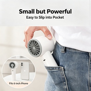 Ventilateur portable à main avec logo personnalisé, double fonction de charge et de branchement, ultra silencieux, flux d'air turbo, 3 vitesses, ventilateur de bureau pour l'extérieur et l'intérieur - Product Image 3