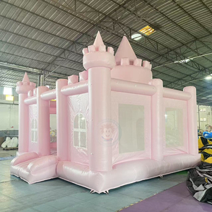 Château gonflable rose clair pour jeux d'enfants - Product Image 3