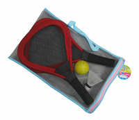 Set Raket Bulu Tangkis Tenis Anak-anak, Mainan Olahraga Ringan untuk Permainan Luar Ruangan