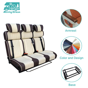 JDA роскошная кожаная Регулируемая Модифицированная Складная сменная кровать, автомобильные тройные сиденья для фургона - Product Image 2