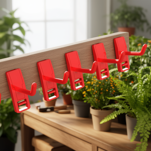 Pan Cheng Perforated Board <b>Hooks</b> Abs <b>Plastic</b> Small Single <b>Hook</b> 5 Pack Display Rack <b>Hooks</b> - Product Image 3