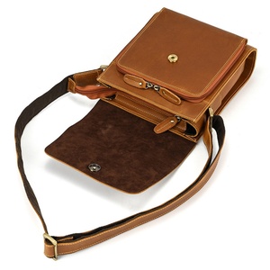 Men's Genuine Leather Vintage Style Waterproof Crossbody Shoulder Crazy Horse iPad Bag with Candy Pattern 12inch-Exclusively - Product Image 4