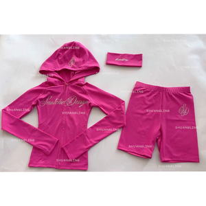 Ensemble de survêtement court <span class=keywords><strong>en</strong></span> velours 2 pièces pour <span class=keywords><strong>femme</strong></span>, veste à col montant, costume de soirée, ensemble de yoga, vêtements de détente, ensemble de vêtements pour <span class=keywords><strong>femme</strong></span> avec LOGO personnalisé - Product Image 6