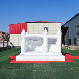 Casa hinchable blanca, Castillo de rebote de Pvc, castillo inflable y equipo de entretenimiento para interiores, castillos de salto baratos - Product Image 1