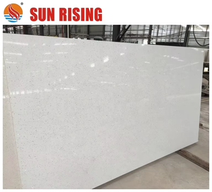 Venta al por mayor de cristal <span class=keywords><strong>blanco</strong></span> brillante losa de <span class=keywords><strong>cuarzo</strong></span> para encimeras de <span class=keywords><strong>cocina</strong></span> y tocador piso piedra artificial - Product Image 5