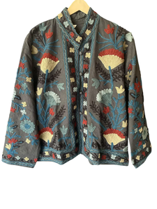 Chaqueta Corta de Algodón TNT con Bordado Étnico Suzani para Mujer - Product Image 6