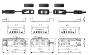 Conector Solar, Caja de Conexiones Fotovoltaica, Conector Fotovoltaico Tripolar DC1500 - Product Image 4