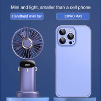 Nouveauté Mini ventilateur à main portable Ventilateur de table pliant rechargeable par USB avec support pour téléphone pour la voiture