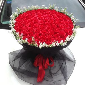 Wholesale 99 Pcs Soap Flower Bouquet Creative <b>Artificial</b> Rose Gift For Valentines Christmas Birthday Present - Product Image 1