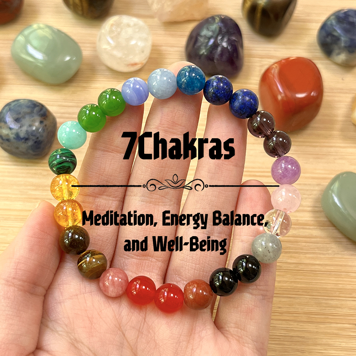 Bracelet de guérison aux 7 cristaux des chakras