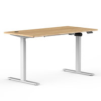 Cadre de bureau électrique blanc réglable en hauteur avec moteur unique, base ergonomique pour poste de travail assis-debout, cadre de bureau informatique