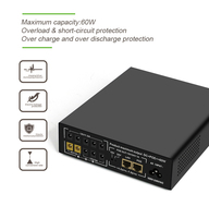 SKE 100-240Vac Fase Tunggal 17600mAh 60W Baterai Lithium DC Mini POE UPS Transfer 0ms Multi-Fungsi LCD Router Modem CCTV
