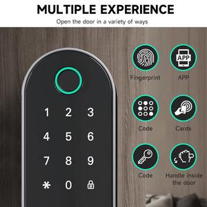 Cerradura de Puerta Biométrica Inteligente con APP TTLock para Puerta de Aluminio/Acero, Entrada sin Llave con Huella Dactilar, Respaldo en la Nube/Wi-Fi, Cerradura de Embutir - Product Image 3