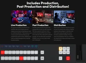 Blackmagic Design <span class=keywords><strong>ATEM</strong></span> Television <span class=keywords><strong>Studio</strong></span> HD8 Potente conmutador de producción en vivo Ultra <span class=keywords><strong>HD</strong></span> Incluye entradas Muto-SDI Salidas auxiliares SDI - Product Image 6
