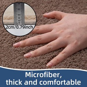 <span class=keywords><strong>Tapis</strong></span> <span class=keywords><strong>de</strong></span> salle <span class=keywords><strong>de</strong></span> bain moderne en polyester couleur unie, antidérapant et absorbant, avec texture imitation cachemire pour entrée <span class=keywords><strong>de</strong></span> douche et sol <span class=keywords><strong>de</strong></span> salle <span class=keywords><strong>de</strong></span> bain - Product Image 3