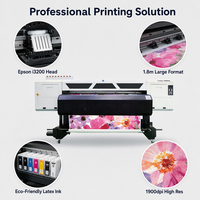 Impresora de látex de formato ancho Latex5800H de 1.8 m con Epson i3200 para impresión de letreros retroiluminados y pancartas de vinilo