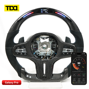 พวงมาลัยคาร์บอน TDD LED สำหรับรถยนต์ซีรีส์ 3 4 5 6 7 8 รุ่น G20 G2X G3X M3 M4 M5 33 พวงมาลัยสปอร์ตแบบกำหนดเอง คาร์บอนไฟเบอร์แท้ - Product Image 5