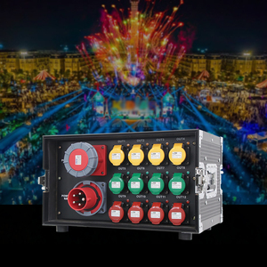 Hộp phân phối điện giai đoạn đầu ra 12ch với vỏ hợp kim nhôm 63A Đánh giá hiện tại cho giải trí điện - Product Image 5