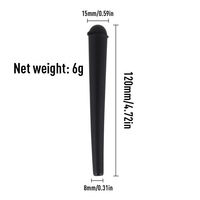En gros 120mm Pop Top Plastique Conique PP Cigarette Rouleau Tubes Facile Extrémité Ouverte pour Emballage De Cigare