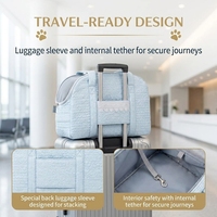 Sac de transport pour chat respirant OEM ODM avec sangle d'épaule ergonomique, sac de transport portable pour animaux de compagnie avec fenêtre en maille pour petits chats, idéal pour les voyages en extérieur