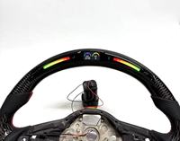 Volant en cuir perforé à moitié, en carbone forgé, avec LED, personnalisé pour Volkswagen Golf 7R Polo Passat GTI Jetta Mk6/Mk7