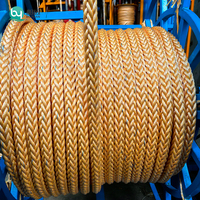 Corde Marine Marron Jaune en Polypropylène et Polyester, Corde Flottante Durable pour Quai, Pêche, Amarrage, Bateau, Navire, Corde Mixte PP PET, Fournitures