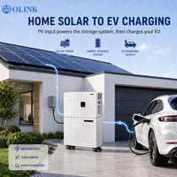 Système de stockage d'énergie domestique OLINK à prix d'usine 15-30 kWh, batterie solaire empilable, station de recharge pour véhicules électriques, onduleur hybride, chargeur de VE