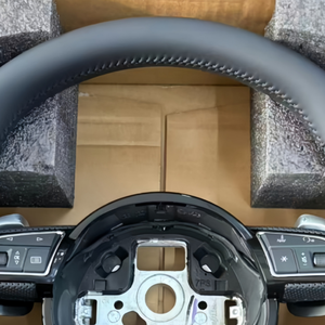 Volante de Cuero de Alta Calidad para <span class=keywords><strong>Audi</strong></span> A1 8X GB A2 8Z A3 8L 8P 8V 8Y A4 B5 B6 B7 B8 B9 <span class=keywords><strong>Q2</strong></span> GA Q3 8U F3 Q5 8R FY - Product Image 4