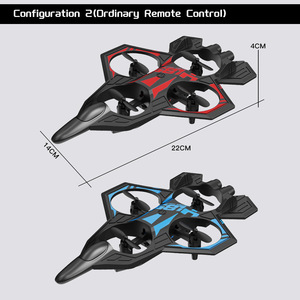 Avions télécommandés AiJH avec lumière, avion de chasse télécommandé pour enfants et adultes 360 °   Drones à roulettes pour enfants, jouet d'avion télécommandé - Product Image 6