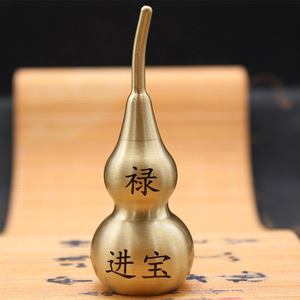 Colgante de calabaza de latón para buena fortuna, seguridad, salud, regalo unisex, colgantes temáticos, aleación de cobre - Product Image 3