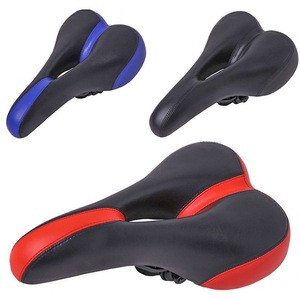 Sillín de Bicicleta con Cojín Cómodo, Negro Rojo/Azul, Unisex, para Adultos - Product Image 1