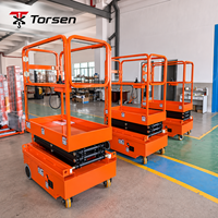 Plateforme de travail compacte électrique autopropulsée Torsen OEM ODM, mini-nacelle à ciseaux 300 kg, de 5 m à 6,8 m, pour flottes de location d'équipements