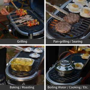 Barbecue à gaz portable pliable sans fumée pour camping et cuisine en plein air avec chariot pliant en acier inoxydable – Vente en gros - Product Image 3