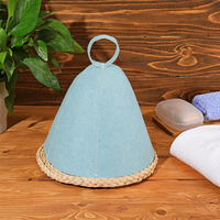 Chapeau de sauna en feutre de laine traditionnel de style nordique, vente en gros d'usine, pour spa et hammam