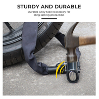 Antivol de chaîne de vélo intelligent ZOVII ZCG08-100 120 dB de haute qualité, diamètre de chaîne 8 mm, certifié CE, en acier trempé, anti-perçage, IP67