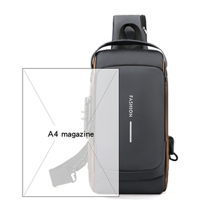 Sac messager pour homme avec logo personnalisé, nouveau style, sac bandoulière de haute qualité, sac de vélo portable, design antivol avec serrure à code - Product Image 3