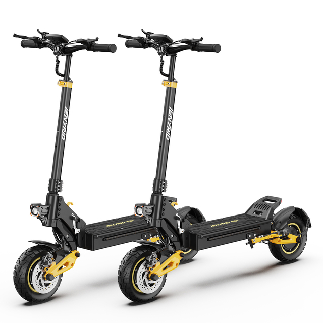 Dual Motor E-Scooter with 10 Inch Off-Road Tire IENYRID ES1 High Speed Foldable Two-Wheel Electric Scooter for Adults