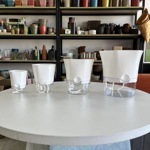 Maceta de autorriego minimalista con base transparente-Diseño inteligente para la vida moderna - Product Image 6