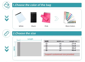 Bolsa de Correo Personalizada con Logotipo Impreso, Biodegradable, Impermeable y Reciclable para Envíos, Bolsas de Plástico para Correo - Product Image 4