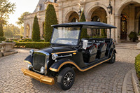 Autobús Turístico Eléctrico Vintage de 11 Plazas, Elegante y Silencioso, Transporte Exclusivo de Patrimonio para Zonas de Playa de Lujo